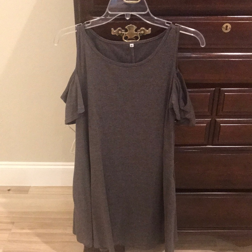 Cold shoulder swing dress